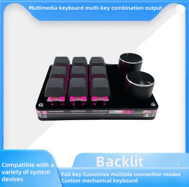MacroFlow Bluetooth Programmable Macropad 12 Key RGB Custom Keyboard