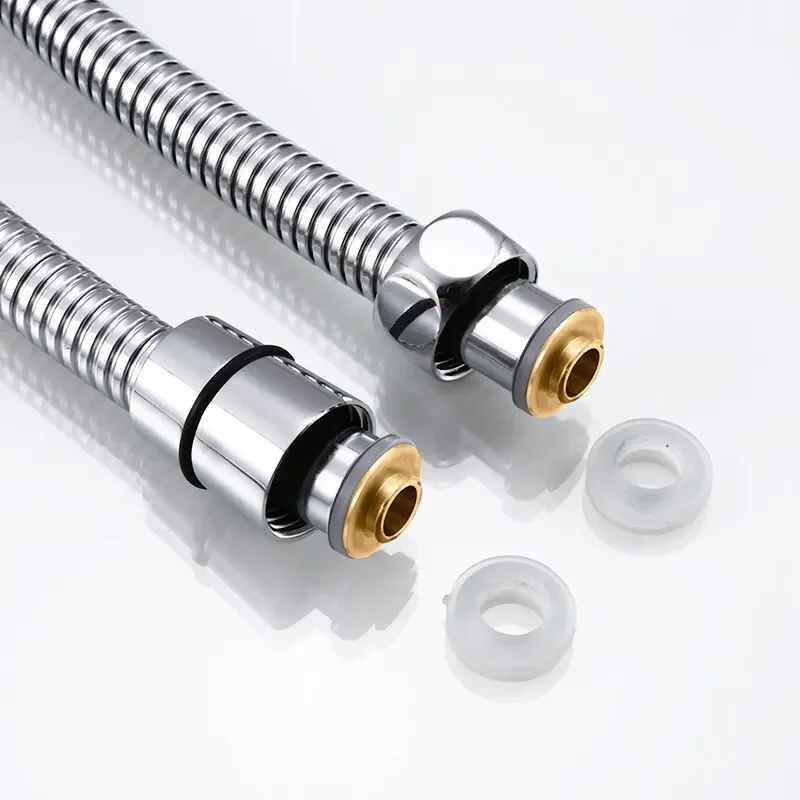 Stainless Steel Flexible Shower Hose Durable High-Strength Hot and Cold Shower Tube for Bathroom Accessories
