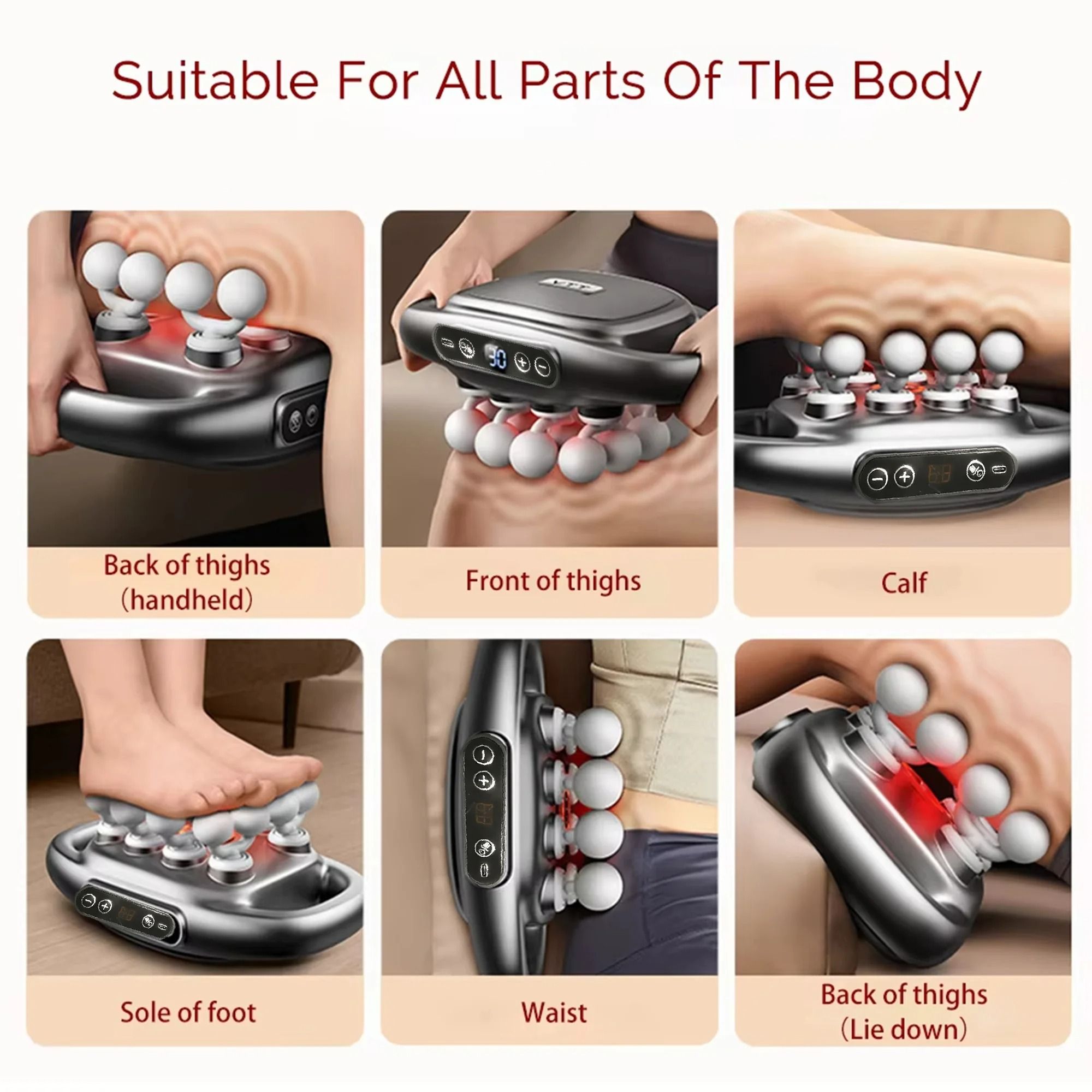 Deep Tissue Percussion Massage Gun – Professional Muscle Recovery Device with 16 Heads – Electric Body Fitness Massager