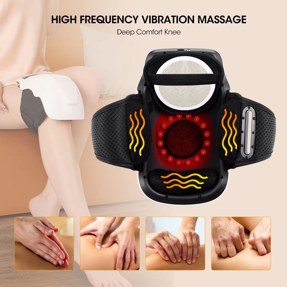 Infrared Knee Pad Electric Massager, Hot Compress Orthopedic Joint Therapy, Rechargeable Muscle Relaxation Machine