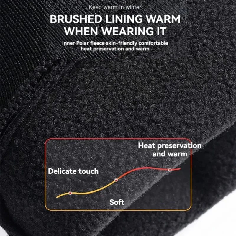 WinterGuard Extended Cuff Touchscreen Gloves, Windproof Waterproof Warm Gloves for Ski and Cycling (Unisex)