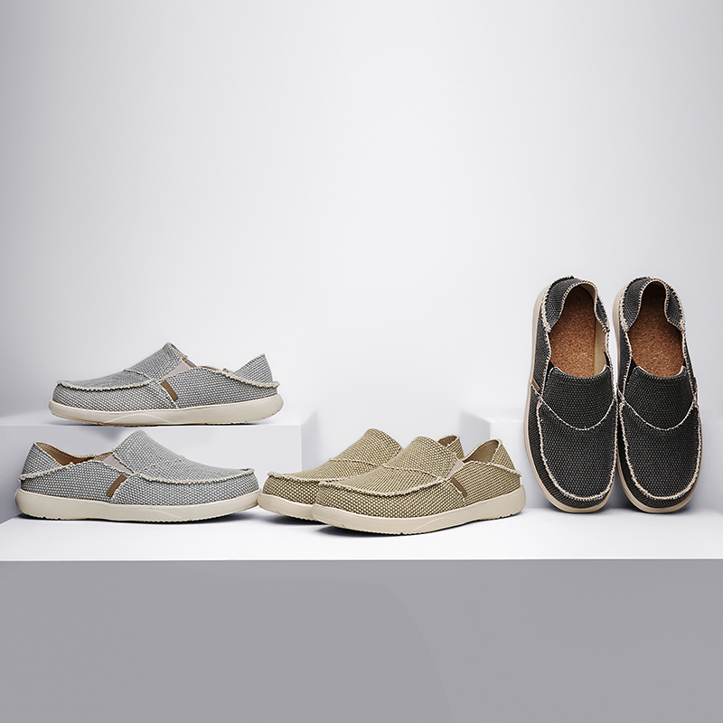 Casual Shoes for Men, Breathable Espadrilles, Comfortable Ultralight Loafers, Summer Canvas Boat Shoes