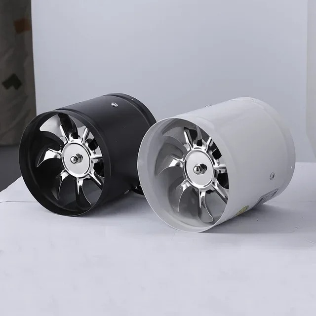 Mini Air Ventilator for Home, Wall Mounted Ventilation Fan, Metal Pipe Exhaust Extractor for Kitchen and Bathroom