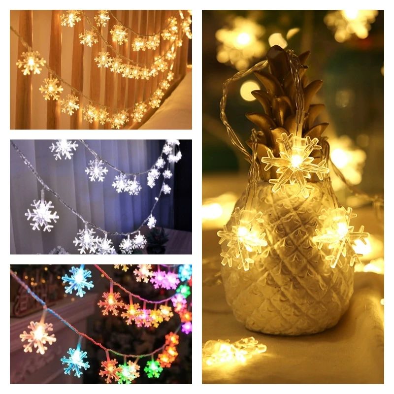 Snowflake LED String Lights USB Powered