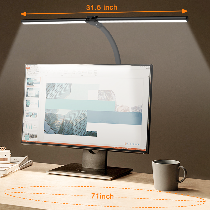 Double Head LED Desk Lamp, Architect Office Lamp, Brightest Colour Modes, Dimmable Eye Protection Lamp