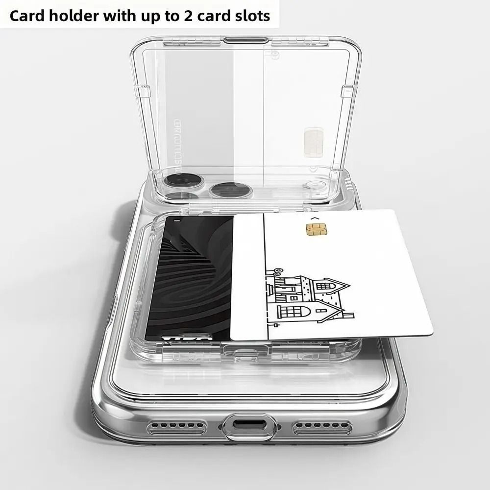 Transparent MagSafe Card Sleeve – Magnetic Stand with 2 Card Slots – High-Yield Mobile Interaction Hub