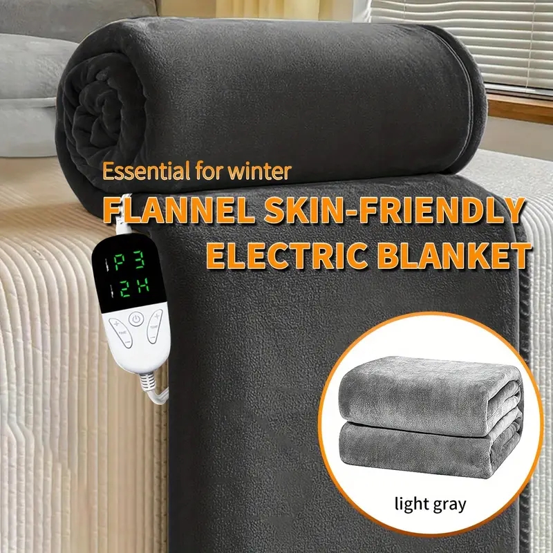 Electric Heated Blanket, Soft Heated Throw Blanket, Heat Settings, Auto Off Blanket