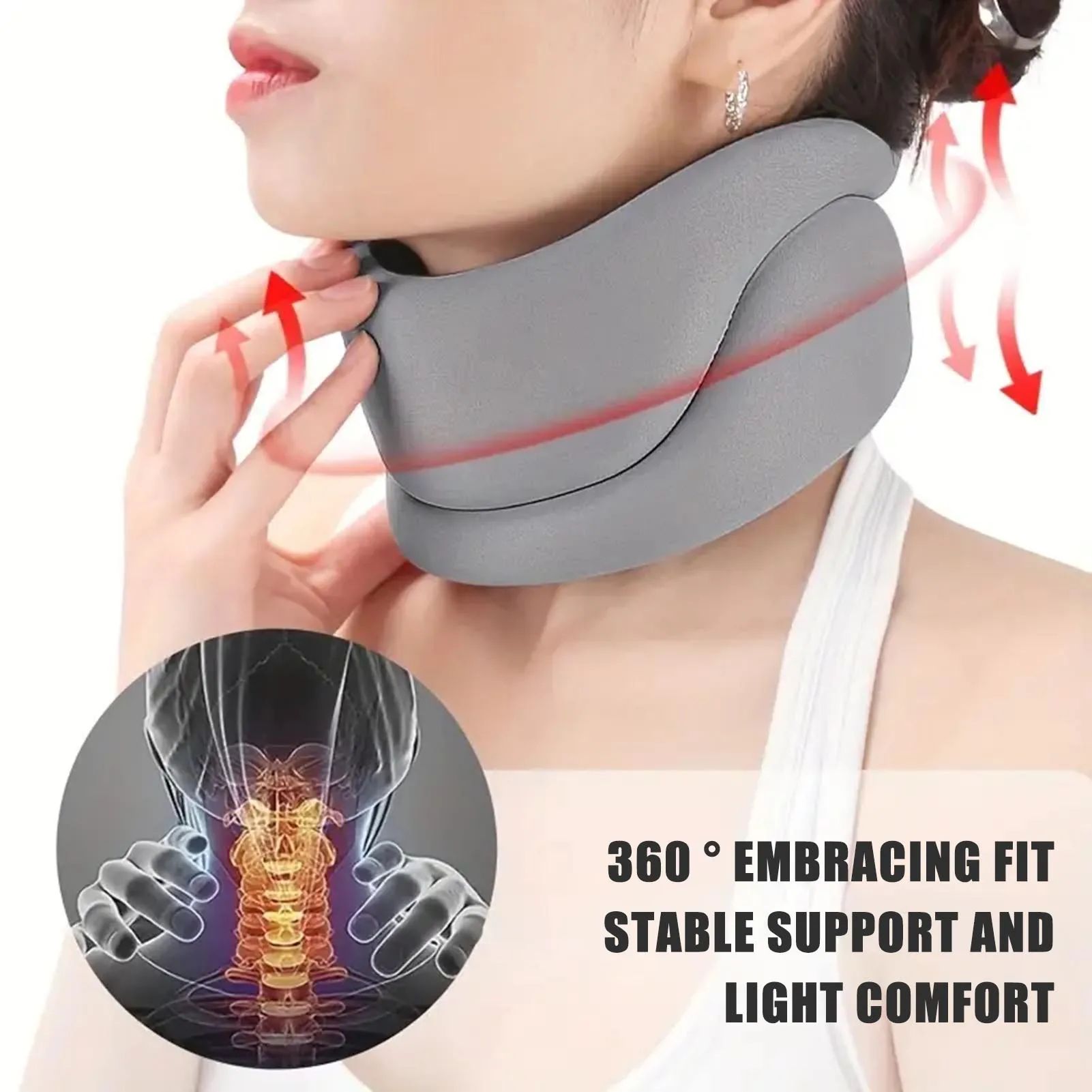 360° Cervical Neck Collar Brace | Stabilizing Wrap Support for Injury Recovery, Sleeping Relief & Neck Pain Comfort