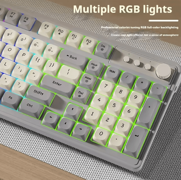 EWEADN G98 Gaming and Office Keyboard with Rainbow Backlit USB Wired Connection