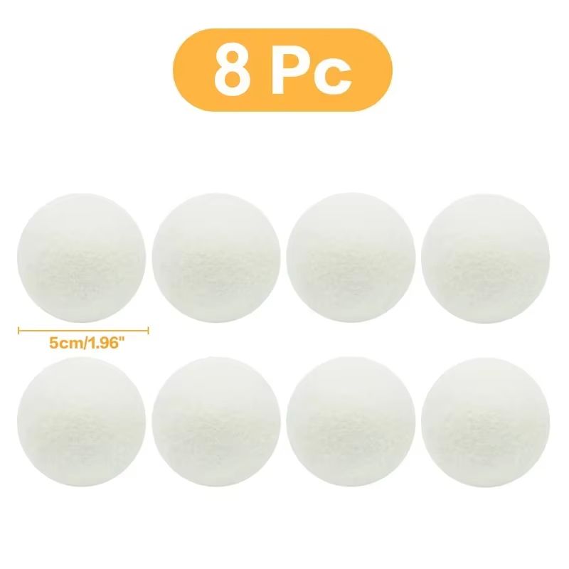 Reusable Wool Dryer Balls Natural Fabric Softener Laundry Set