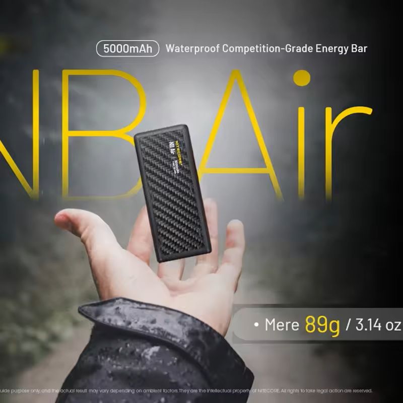 Waterproof 5000mAh USB C Power Bank with Fast Charging and PD QC Output