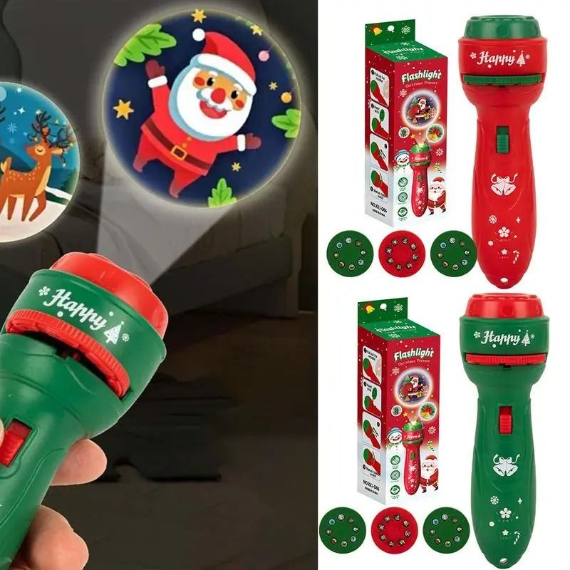 Kids Flashlight Projector Toy Educational Cartoon Image Learning Lamp