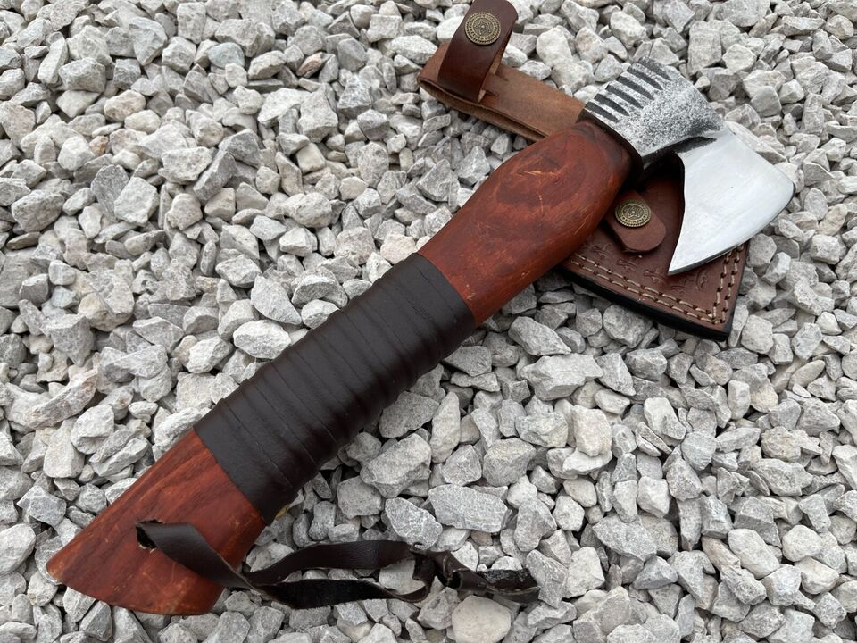 Christmas Viking Axe Custom Handmade Carbon Steel Blade Hiking Axe Hunting Axe Camping Axe