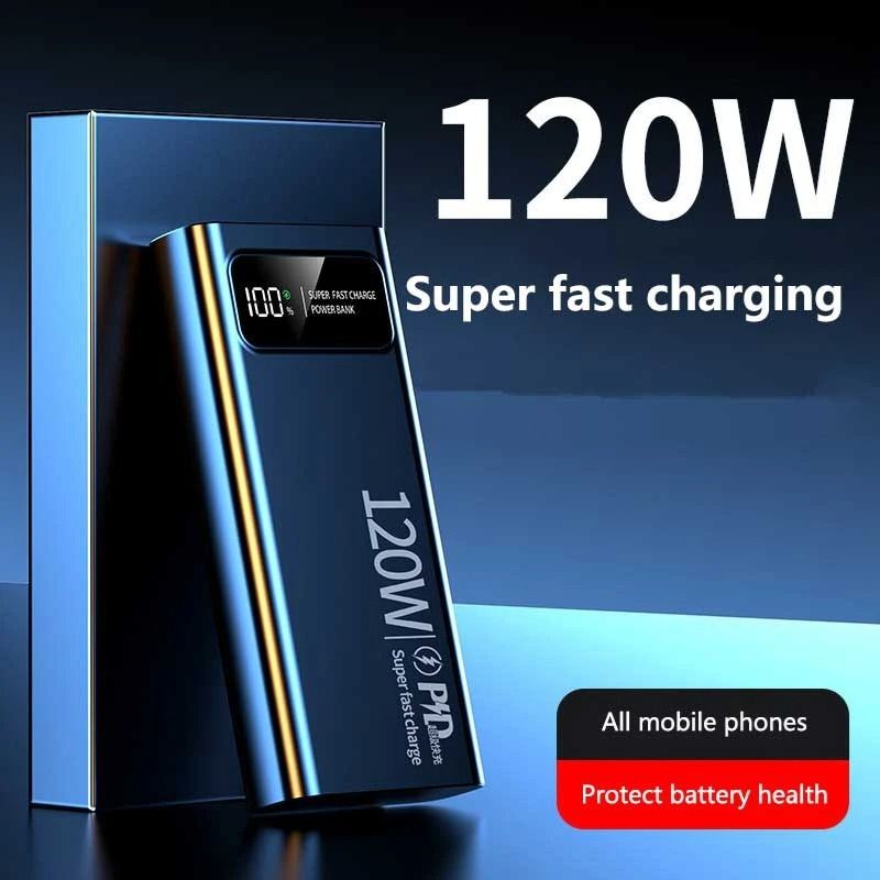 120W Super Fast Charging Power Bank – 50000mAh Ultra-High Capacity – Digital Display Pro Power Station