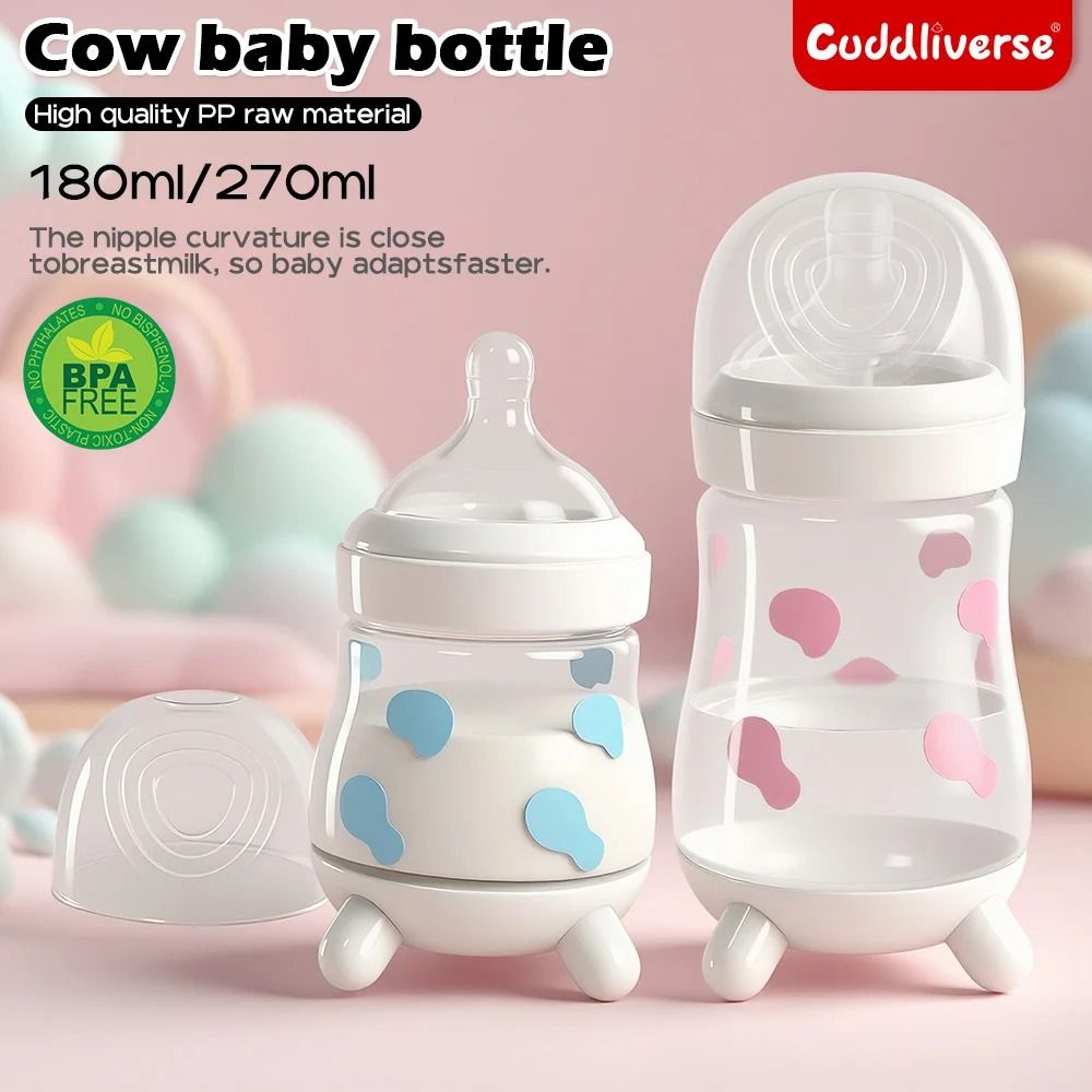 Cow-Charming Anti-Colic Baby Feeding Bottle