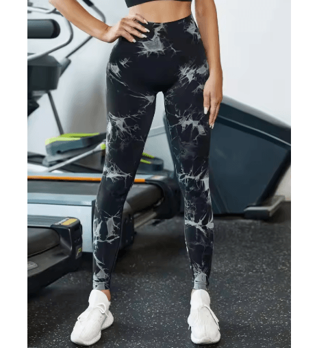 Tie-Dye Butt-Lifting Yoga Leggings – High Waist Slim-Fit Fitness Leggings