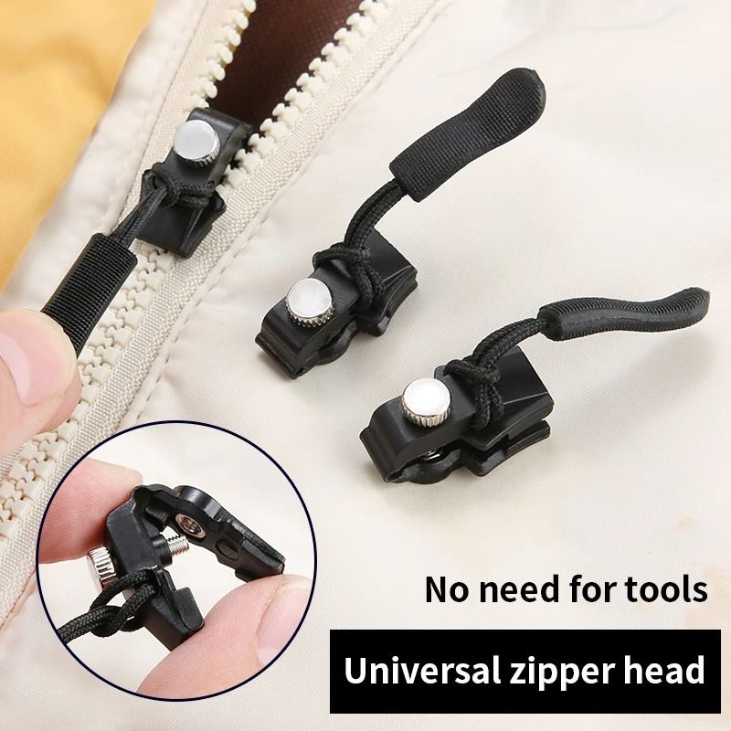 Universal Detachable Metal Zipper Slider Puller Repair Kit for Clothing and Luggage