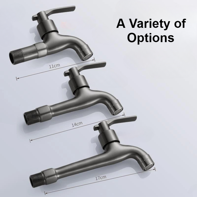 Wall Mounted Copper Laundry Faucet Quick Open Utility Tap for Washing Machine and Balcony Use