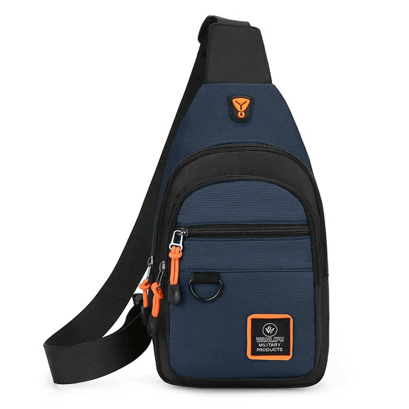 Mens Crossbody Shoulder Bag Multi Layer Business Chest Bag