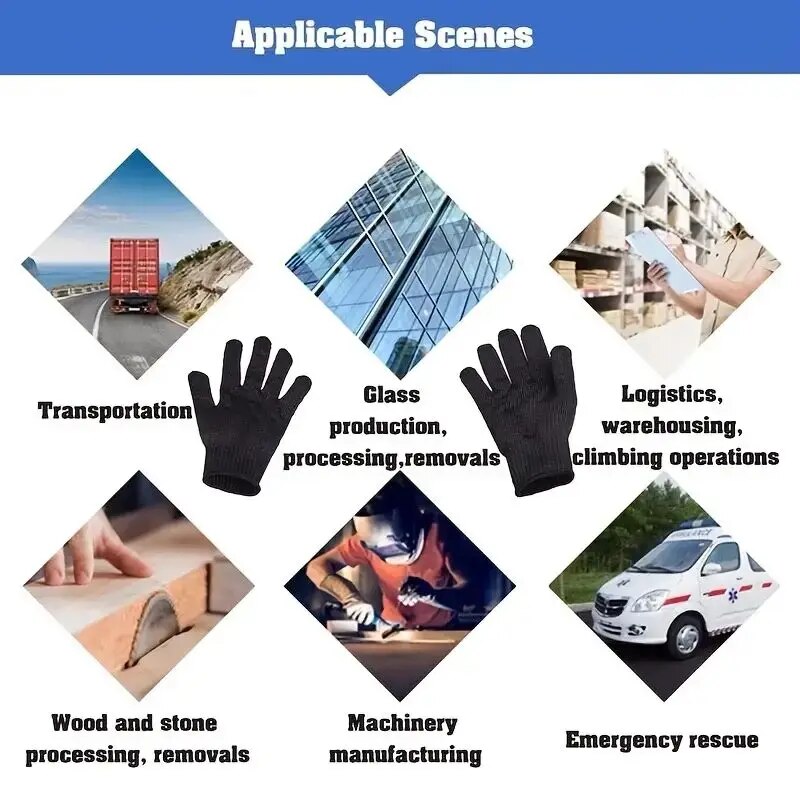Cut Resistant Stainless Steel Protective Safety Gloves