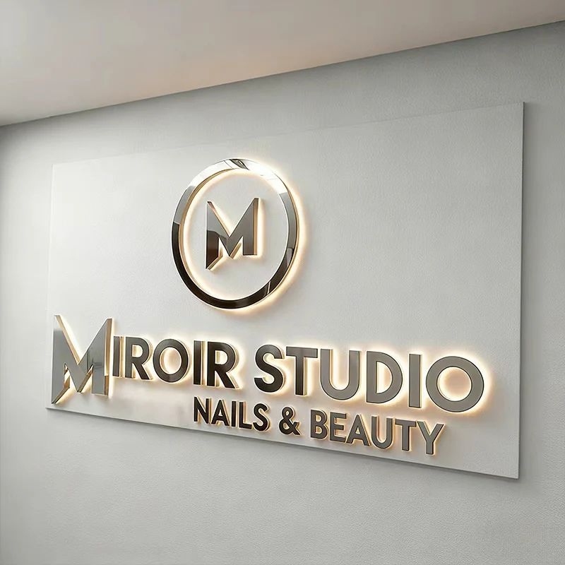 Custom 3D LED Business Sign Backlit Shop Letters for Salon and Storefront Branding