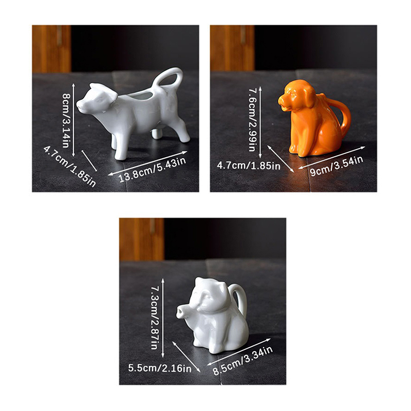 Cow Coffee Cup, Pitcher Milk Creamer Ceramic Jug, Gravy Sauce Pourer Frothing Mini Container Serving Boat