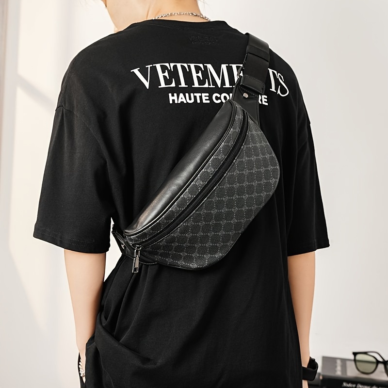 Multifunctional Chest Bag for Men Crossbody Sling Waist Pack for Sports Running and Short Trips