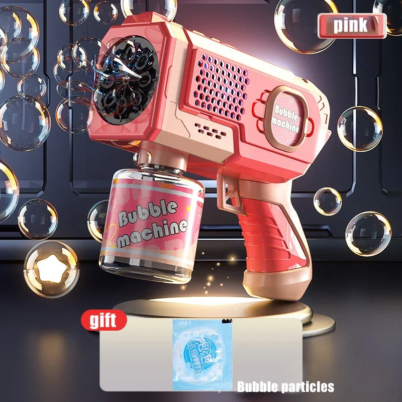 Kids Automatic Bubble Gun Light Up Bubble Machine Toy