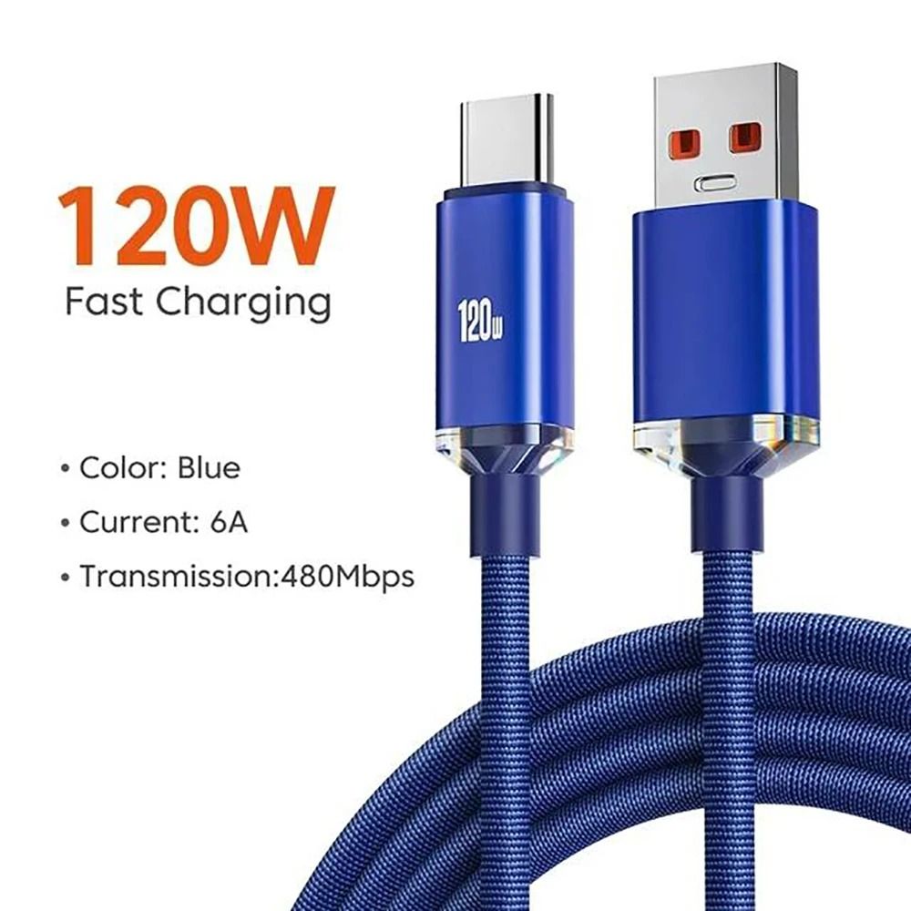 120W Ultra Fast 6A High Current USB C Charging Cable
