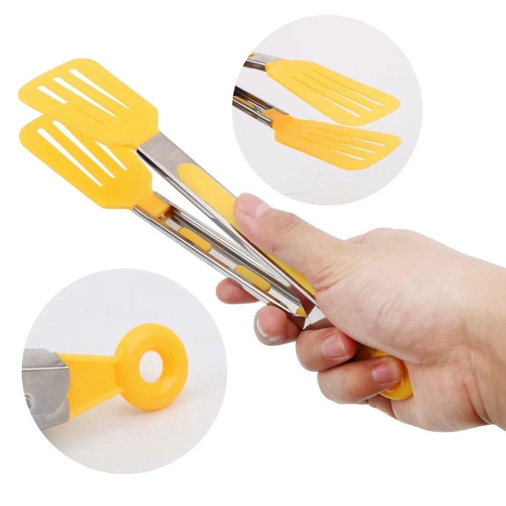 Non Stick Kitchen Tongs Stainless Steel Handle Cooking and Serving Tool