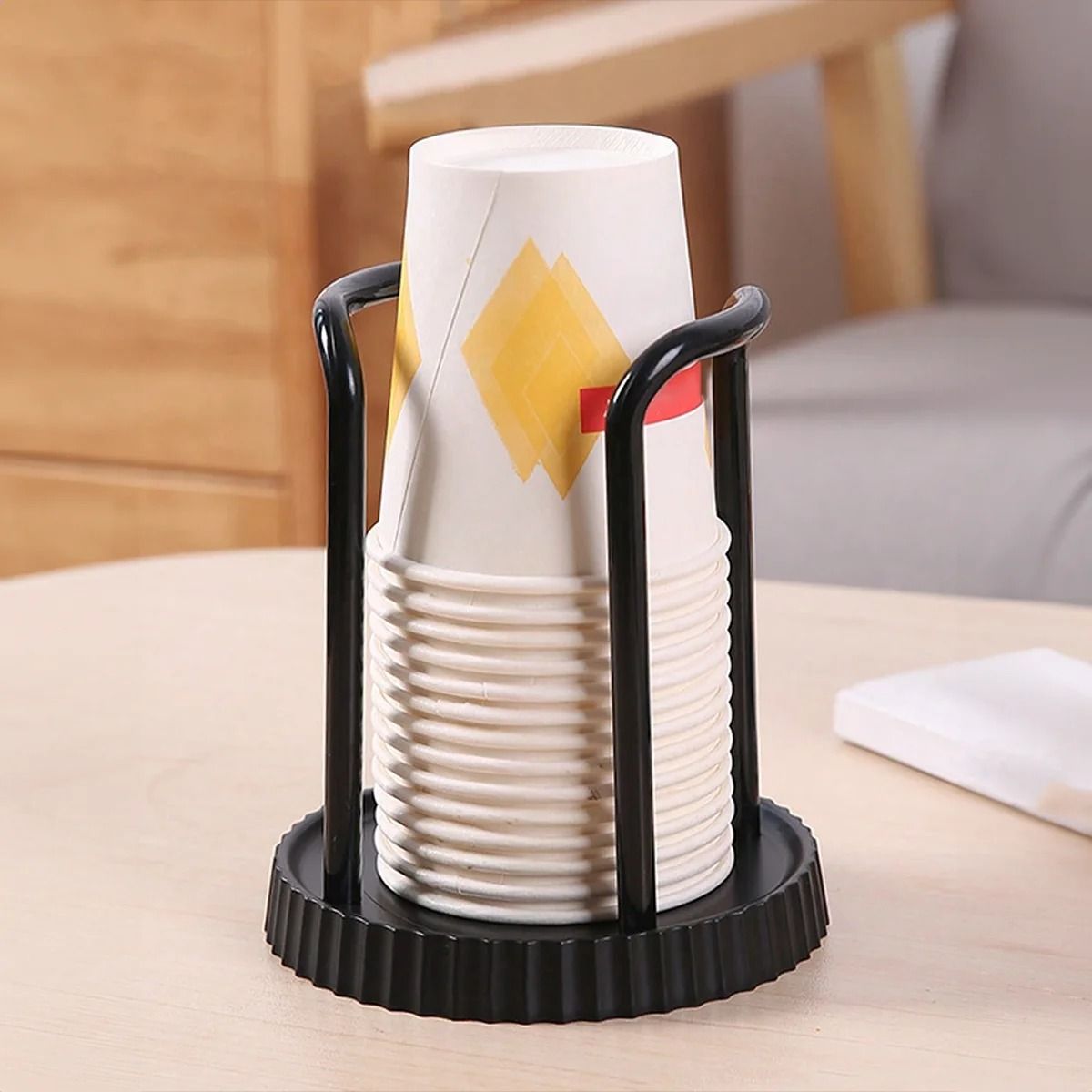 Simple Paper Cup Holder and Dispenser for Coffee and Tea Cups