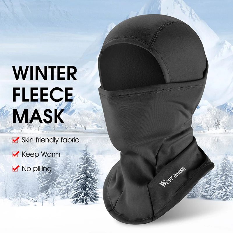 WEST BIKING Winter Fleece Balaclava Windproof Thermal Face Mask
