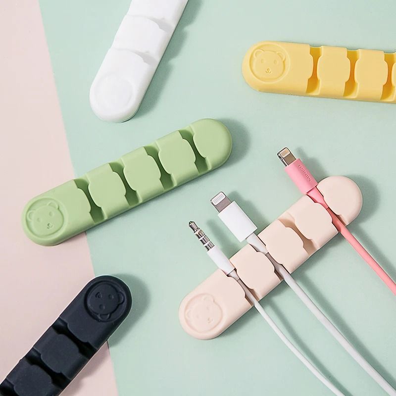 Cute Desktop Cable Organizer Clips Cord Holder for Desk Wire Management