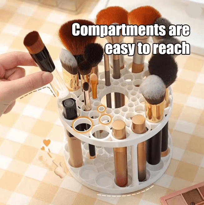 SpinStore 45 Hole Rotating Makeup Brush Organizer Stand