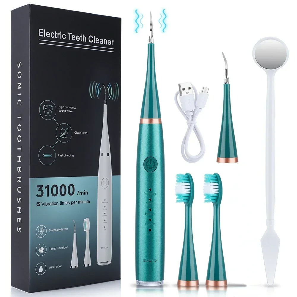 Electric Toothbrush with Sound Wave Cleaning, Teeth Whitening, and USB Charging