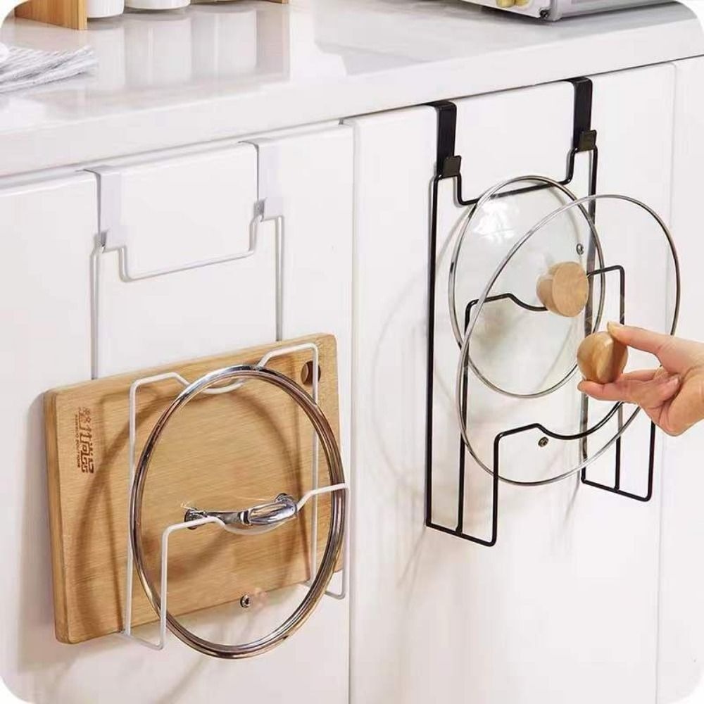 Space Saving Pot Lid Organizer Rack Multi Size Kitchen Lid Holder Durable Cabinet Storage Shelf