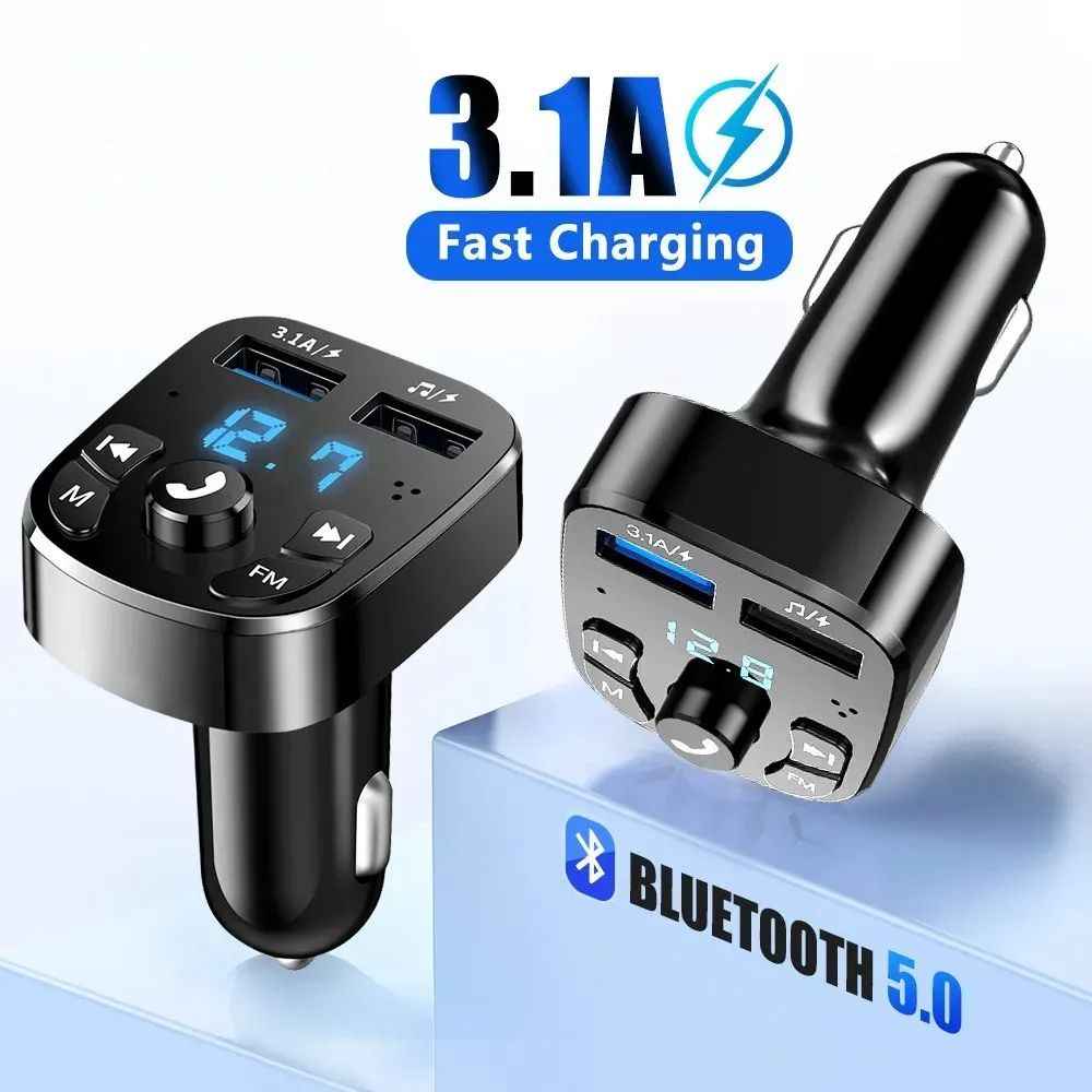 SmartDrive Bluetooth FM Transmitter & Dual USB Car Charger with Handsfree Calling