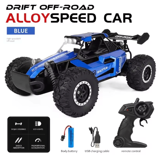 116 High Speed Off Road RC Car with LED Lights and 2.4GHz Control