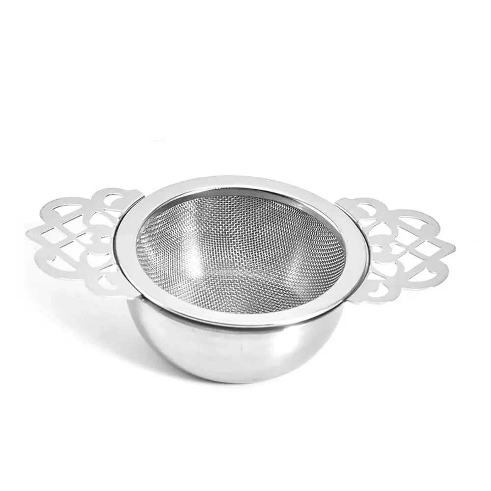 Double Ear Stainless Steel Tea Infuser with Fine Mesh and Lid