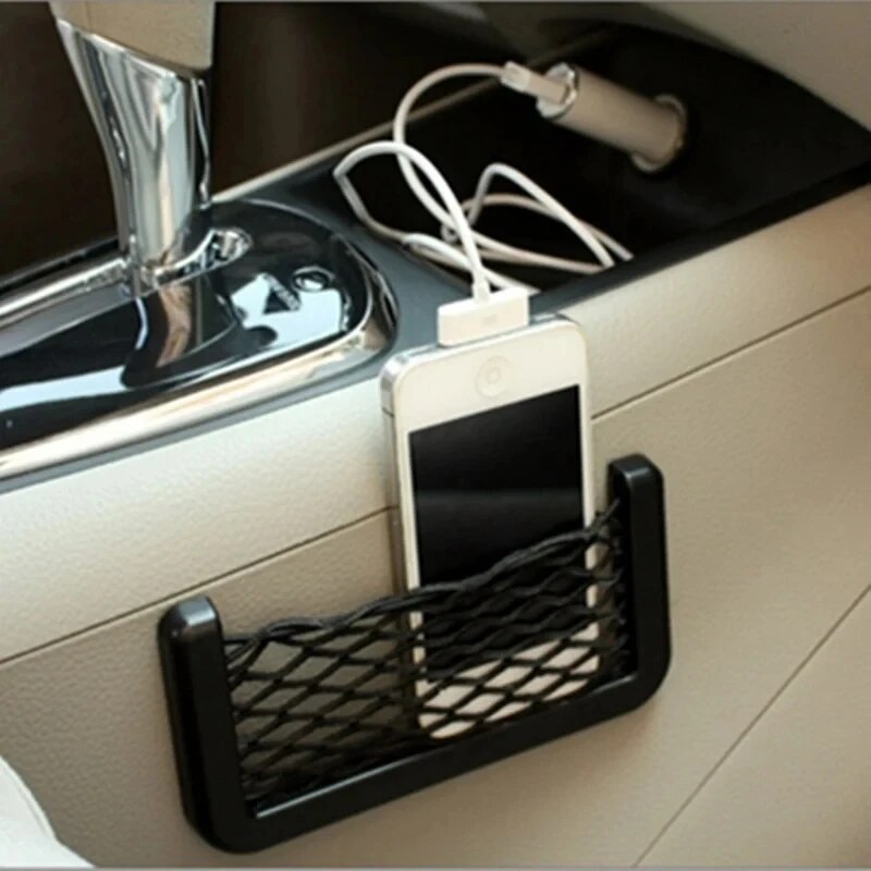 Elastic Car Seat Side Storage Bag Versatile Mesh Pocket Holder for Phones & Essentials