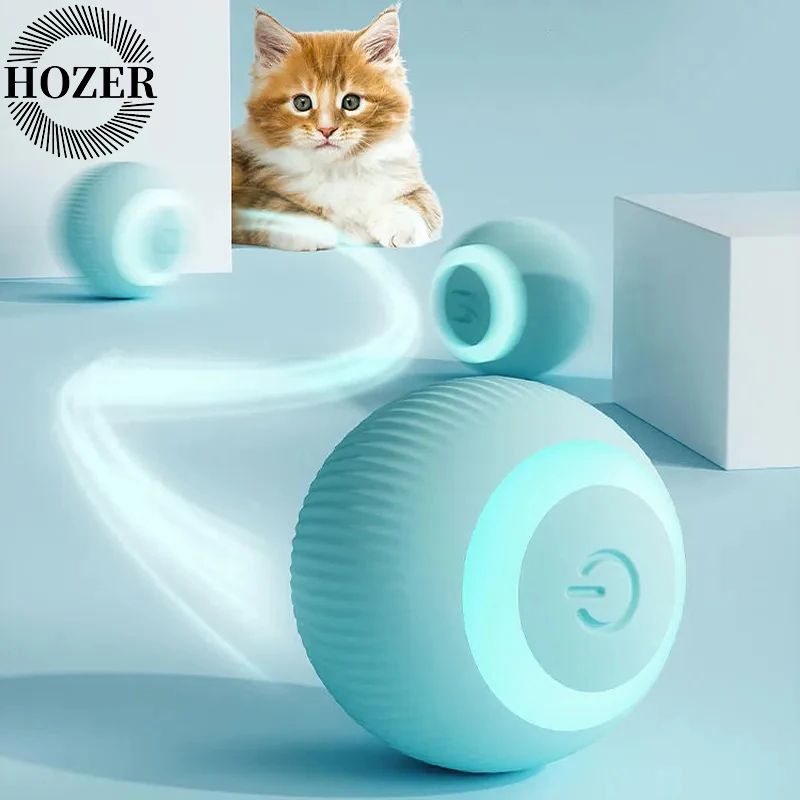 Smart Interactive Cat Ball Toy – Automatic Rolling Electronic Cat Toy for Active Indoor Play