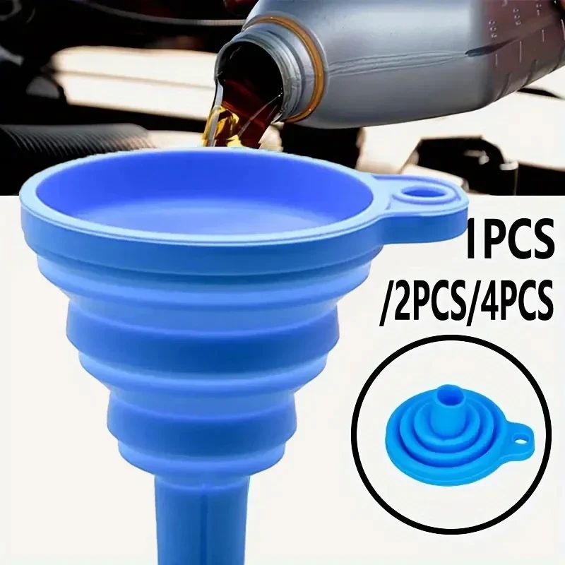 Compact Collapsible Silicone Funnel for Cars & Motorcycles