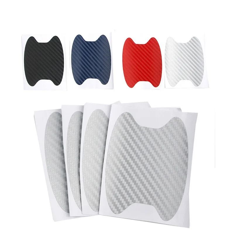 Carbon Fiber Car Door Handle Protection Stickers