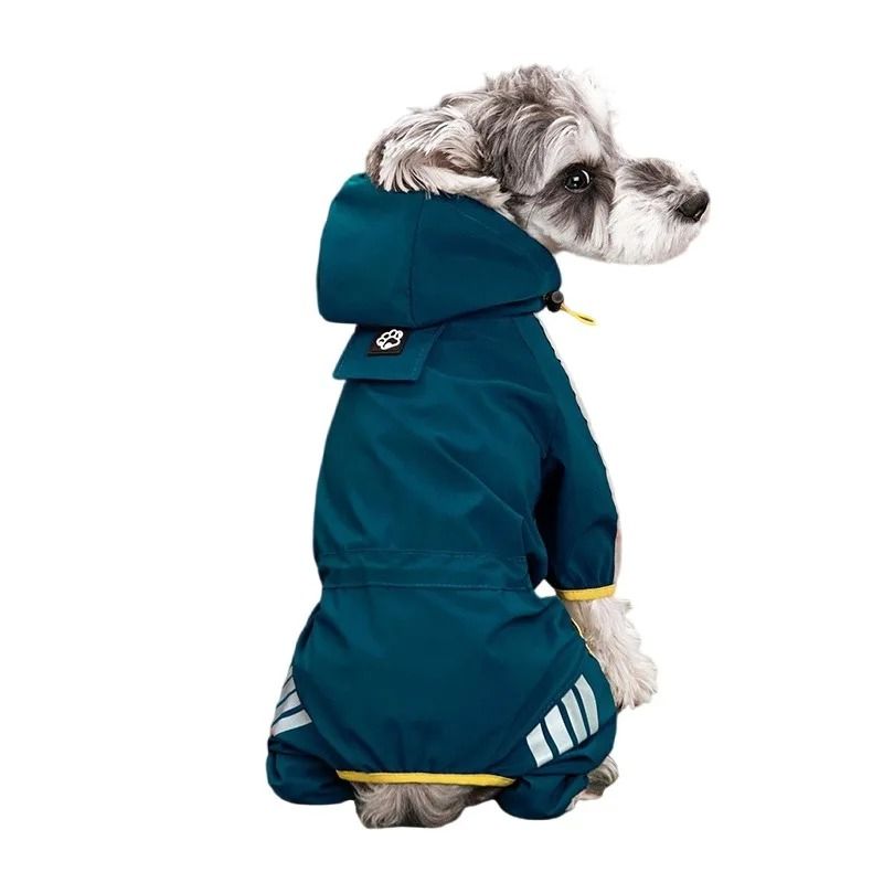 Reflective Waterproof Dog Raincoat with Full Coverage Design