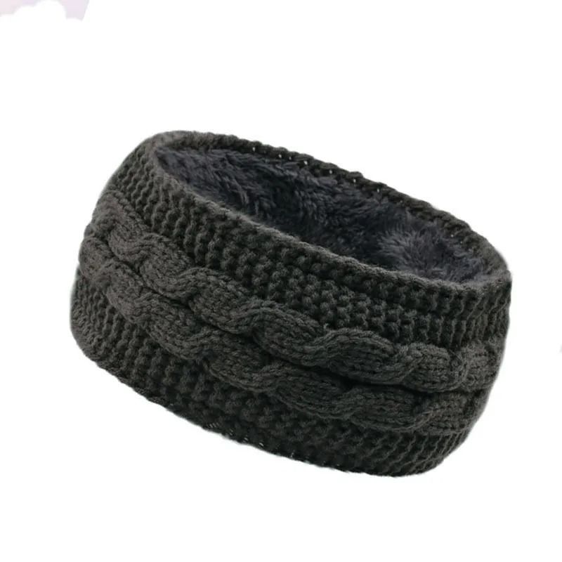 Velvet-Lined Thermal Knitted Winter Headband