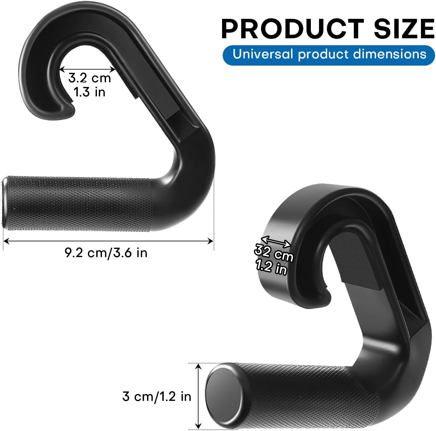 High Strength Nylon Suspension Grips, Multi-Functional Hook Handles for Gym Pull Down Machines