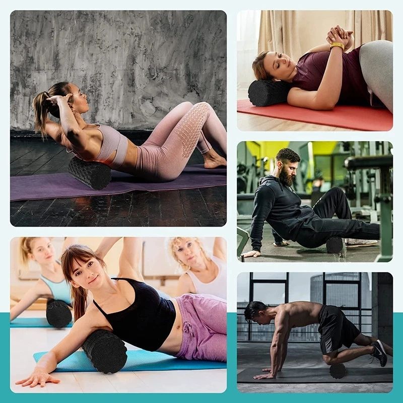 High-Density EPP Foam Roller with Massage Grooves – Yoga & Pilates Muscle Recovery Roller