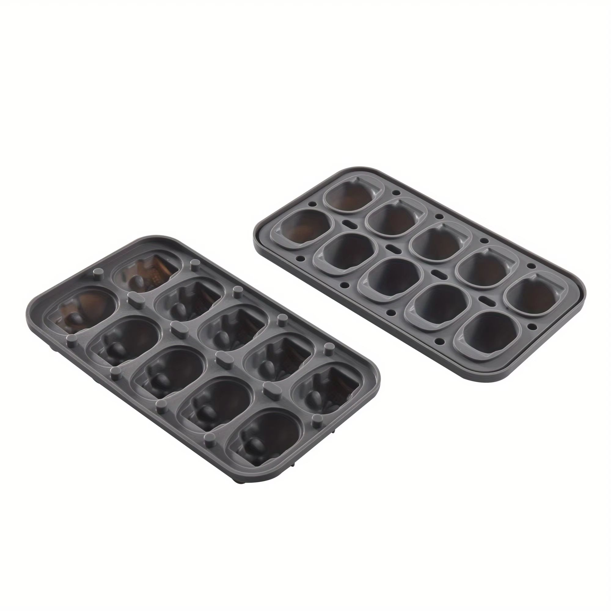 Skull & Whiskey Silicone Ice Mold – 10-Cavity Food-Grade Ice Block Tray with Filling Funnel