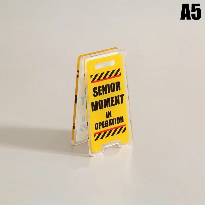 Mini Warning Board Acrylic Desk Sign Leave Me Alone Im Busy