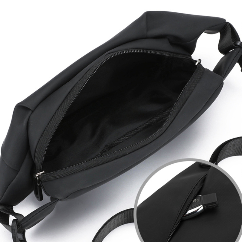 Stylish Waterproof Waist Bag for Men Cross Body Sports Jogging Fanny Pack